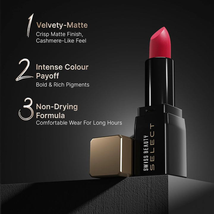 Swiss Beauty - Select Dare To Matte Lipstick Shade No. 05 Mauve Opulence