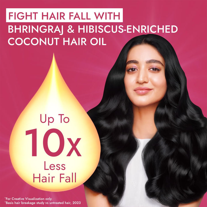 Parachute Advansed Bhringraj & Hibiscus Enriched Coconut Oil For Up To 10X Less Hair Fall 300ml