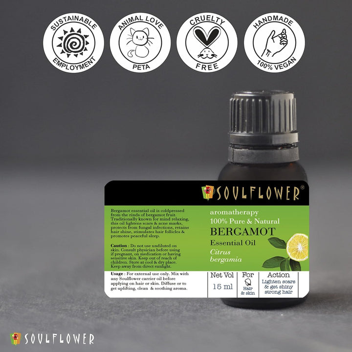 SoulFlower - Bergamot Essential Oil to Uplift Senses 15ml