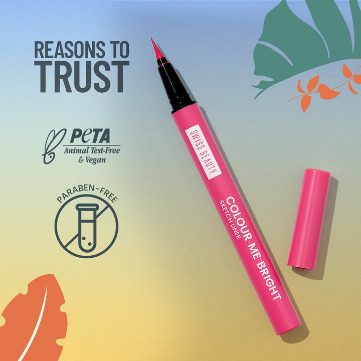 Swiss Beauty - Colour Me Bright Sketch Eyeliner Pink Crush Shade No. 4