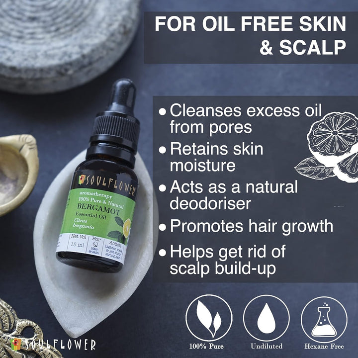 SoulFlower - Bergamot Essential Oil to Uplift Senses 15ml