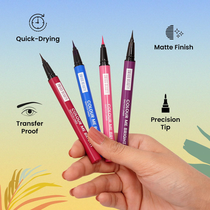 Swiss Beauty - Colour Me Bright Sketch Eyeliner Wine Rush Shade No. 6