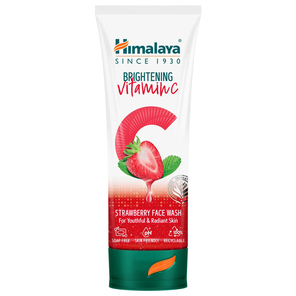 Himalaya Brightening Vitamin C Strawberry Face Wash for Youthful & Radiant Skin - 100 ml