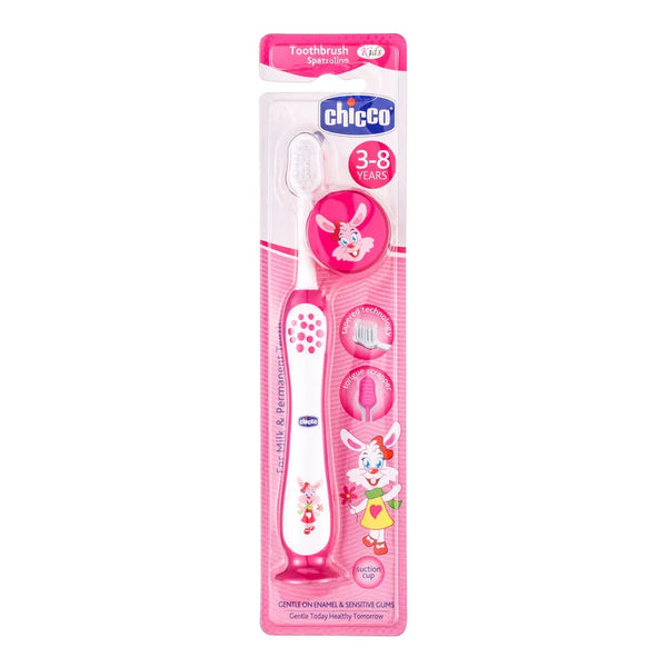 Chicco - Pink Toothbrush for 3Y - 8Y