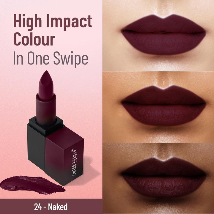 Swiss Beauty - HD Matte Lipstick Naked Shade No. 24