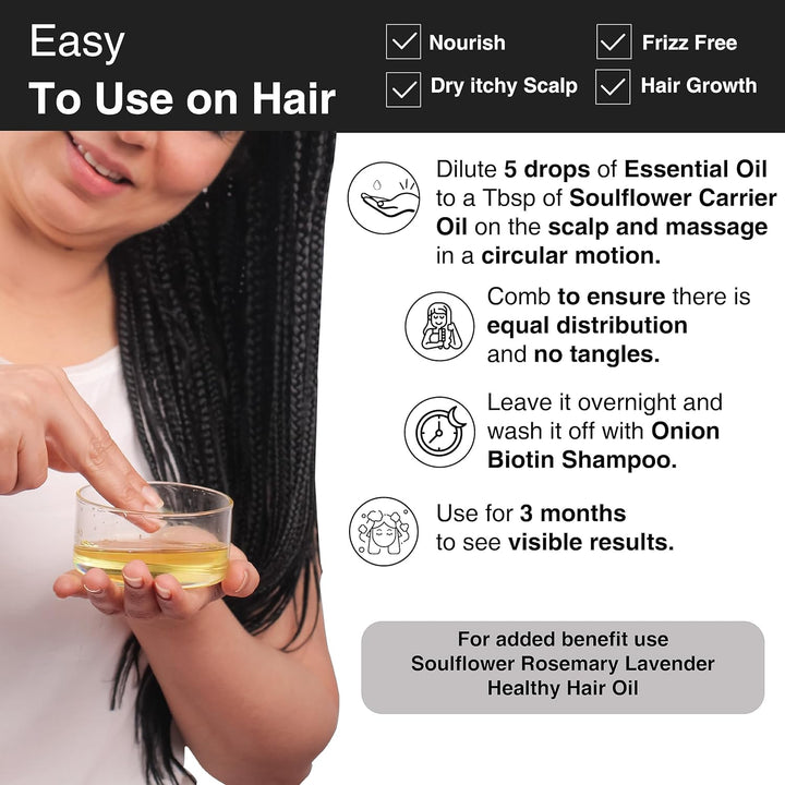 SoulFlower - Lavender Essential Oil for Good Sleep 30ml - Hair Volume, Clear Skin