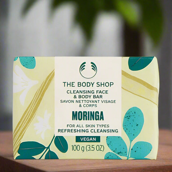 The Body Shop - Moringa Cleansing Face & Body Bar 100G