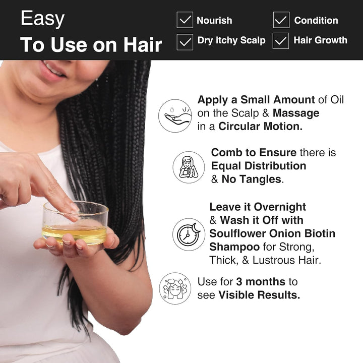 SoulFlower - Rosehip Cold pressed Oil for Skin Hydration & Moisturization 30ml - Strong Hair , Natural Face Serum