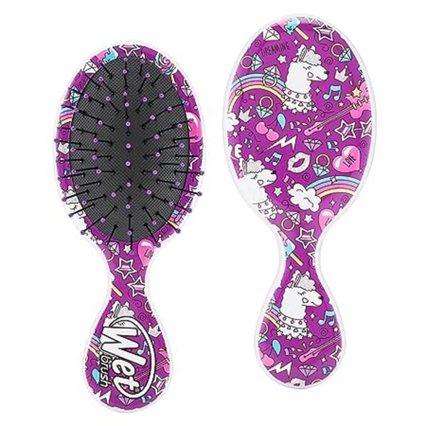 Wet Brush Squirt Detangler Hair Brushes - Llama Happy Hair - Mini Detangling - Kess Hair and Beauty