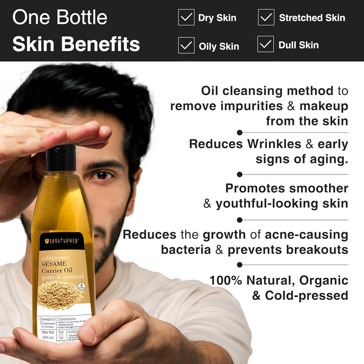 SoulFlower - Sesame Oil for Hair Loss Due to Thinning 225ml