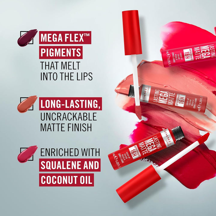 Rimmel London - Lasting Mega Matte Liquid Lip Colour Shade No. 930 Ruby Passion