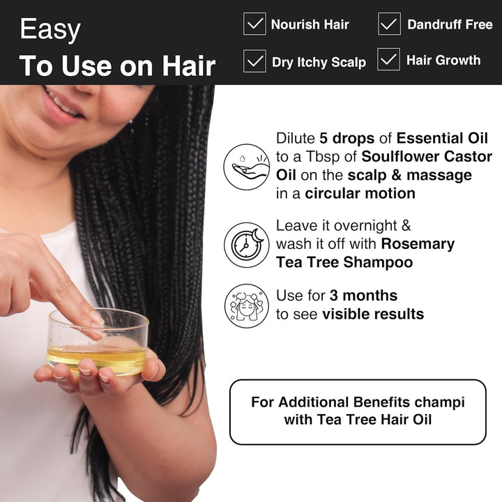 SoulFlower - Tea Tree Essential Oil for Dandruff & Acne 30ml