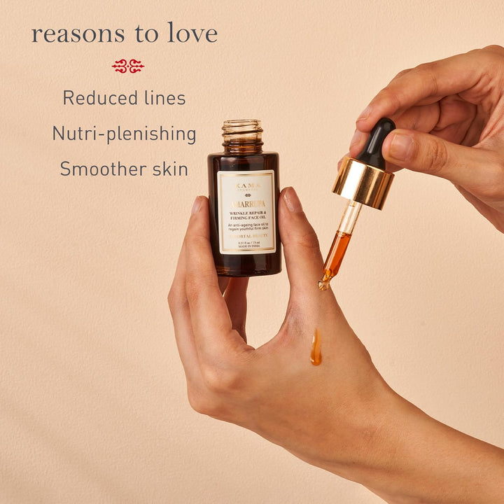 Kama Ayurveda - Amarrupa Wrinkle Repair & Firming Face Oil | With Centella Asiatica 15ml