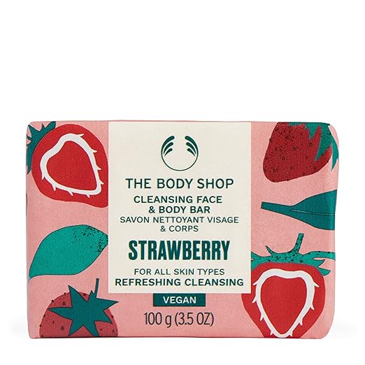 The Body Shop - Strawberry Cleansing Face & Body Bar 100G
