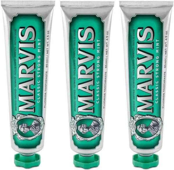 Marvis Classic Strong Mint Toothpaste Bundle Toothpaste 85 ml 3 Pack Bundle