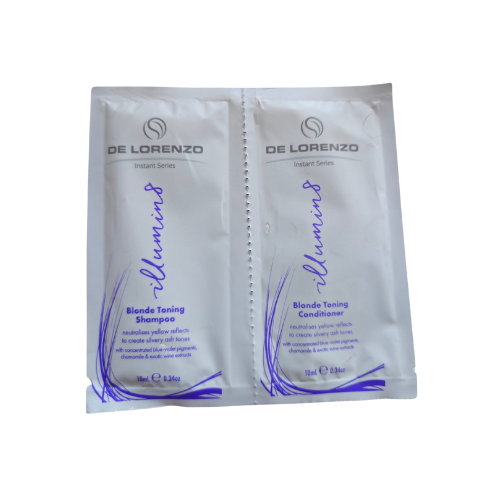 De Lorenzo Illumin8 Blonde Toning Shampoo & Conditioner 10ml Sachet
