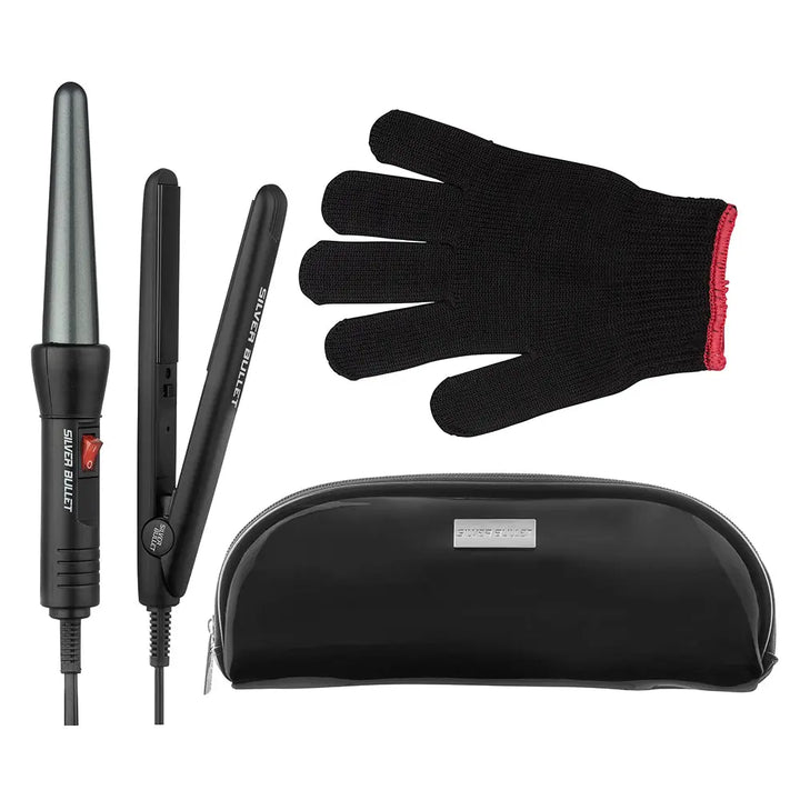 Silver Bullet Style on the Run - Mini Straightener & Conical - Kess Hair and Beauty