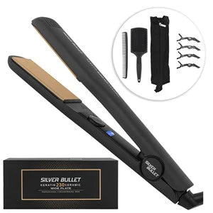 Silver Bullet Keratin 230 Ceramic Wide Plate Straighteners - Kess Hair and Beauty