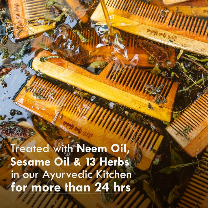 Nat Habit - Oil Treated Kacchi Neem Wide Tooth Bounce Comb