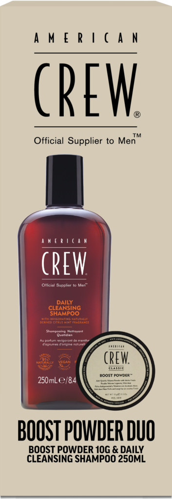 American Crew Boost Powder Daily Cleansing Shampoo 250ml Duo