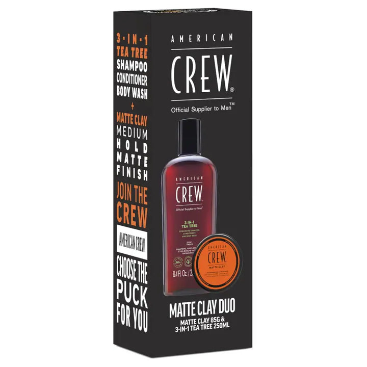 American Crew Matte Clay 3-in-1 Tea Tree 250ml Duo