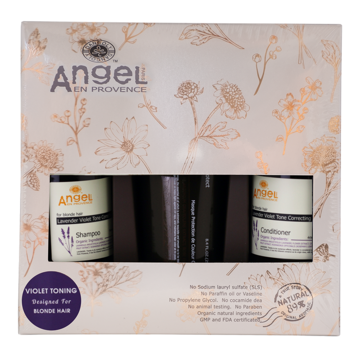 Angel Professional LAVENDER VIOLET Duo + Orange Flower Mask Gift Pack