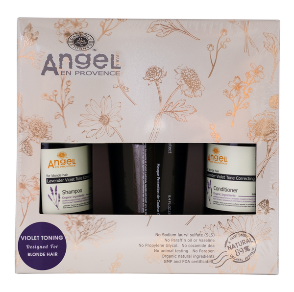 Angel Professional LAVENDER VIOLET Duo + Orange Flower Mask Gift Pack