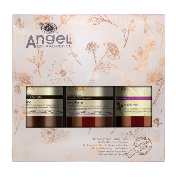 Angel Professional Lavender for Fine Hair Duo + Iris Body Wash Gift Pack