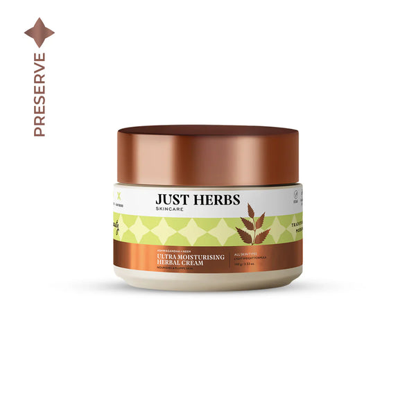 Just Herbs - Ultra Moisturising Herbal Cream with Ashwagandha & Neem 100g