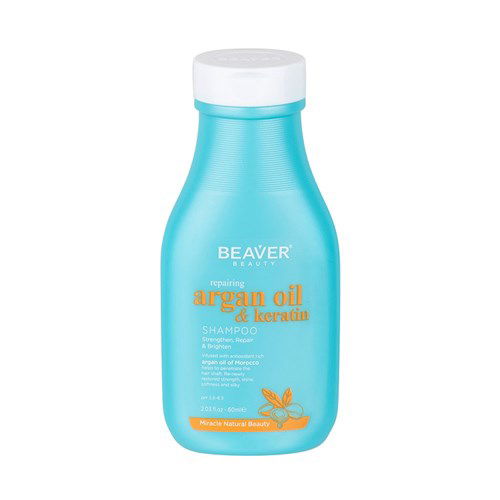 Beaver Argan Oil Keratin Repairing Shampoo 60ml - Kess Hair and Beauty
