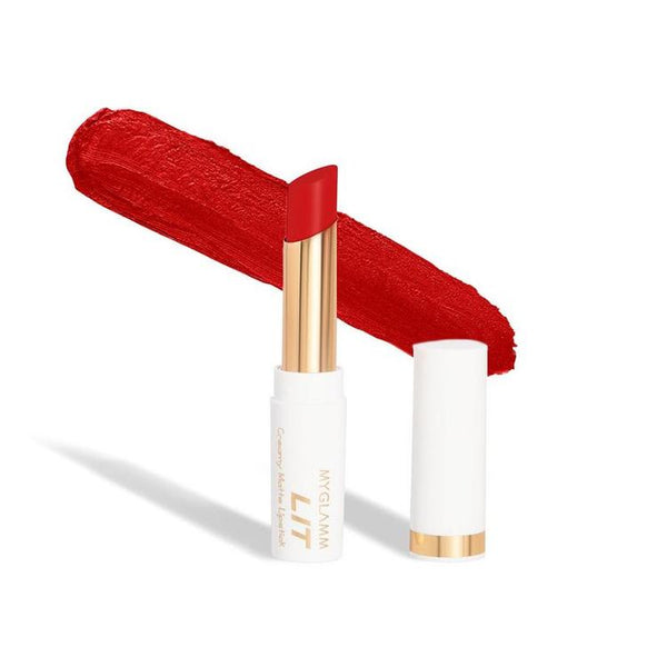 MyGlamm - LIT Creamy Matte Lipstick-Bloody Mary 3.7g