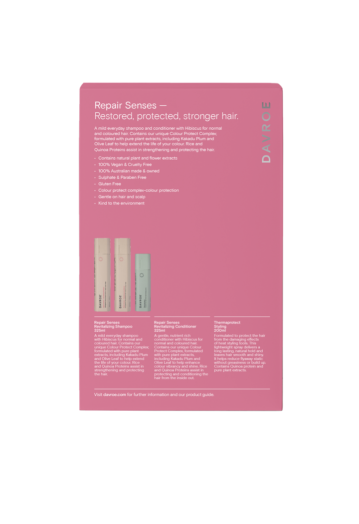 Davroe Repair Senses with Therma protect Trio Gift Pack - Kess Hair and Beauty