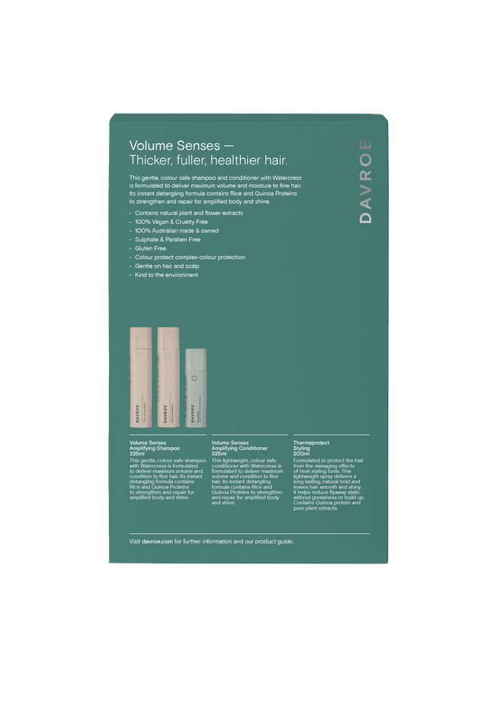 Davroe Volume Senses with Therma protect Trio gift pack - Kess Hair and Beauty