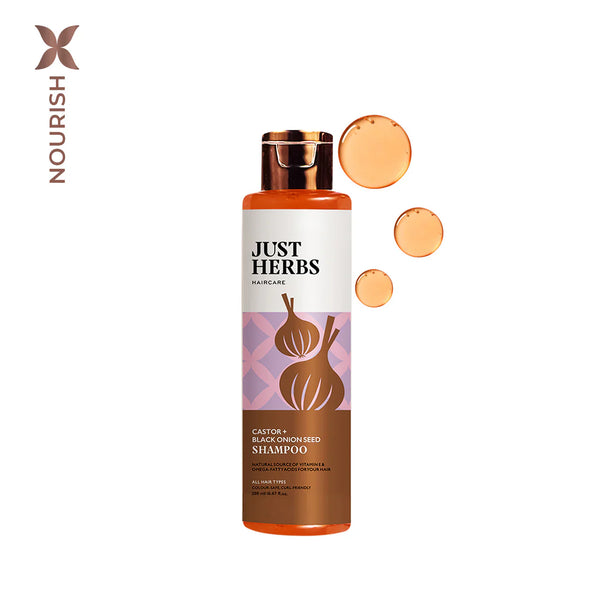 Just Herbs - Castor & Black Onion Seed Shampoo 200ml