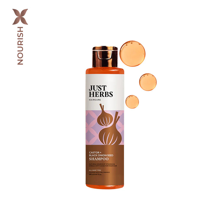 Just Herbs - Castor & Black Onion Seed Shampoo 200ml
