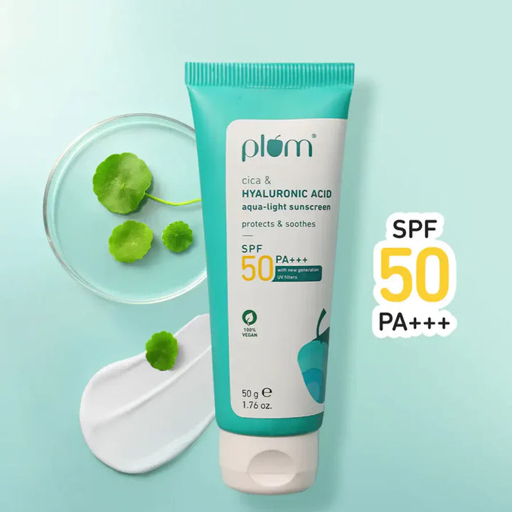 Plum - Cica & Hyaluronic Acid SPF 50 PA+++ Sunscreen 50g