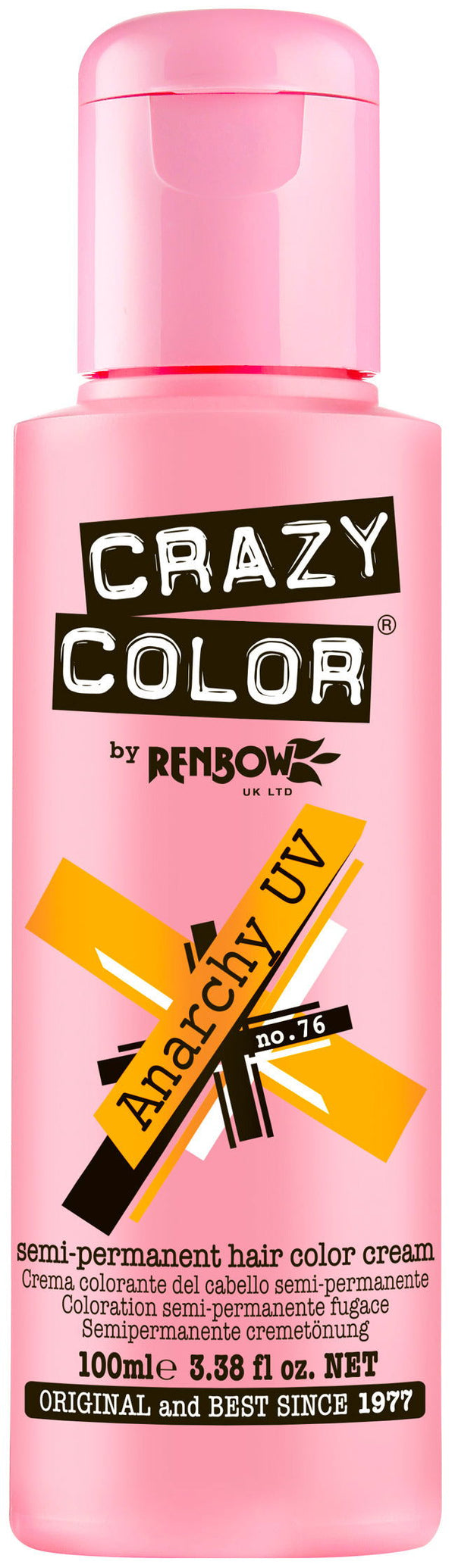Crazy Color Go Neon Anarchy UV 100ml (Orange) - Kess Hair and Beauty