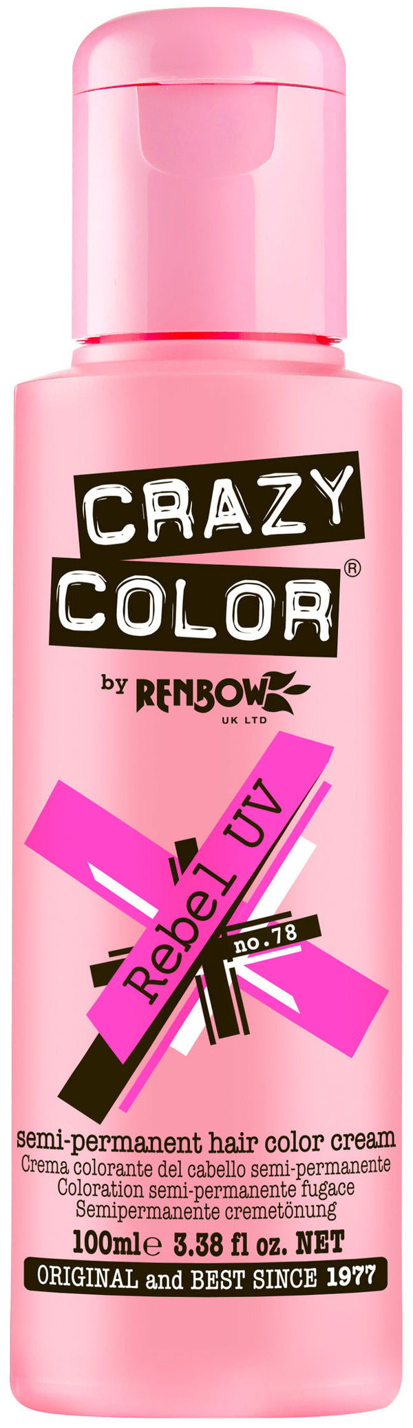 Crazy Color Go Neon Rebel UV 100ml (Pink) - Kess Hair and Beauty
