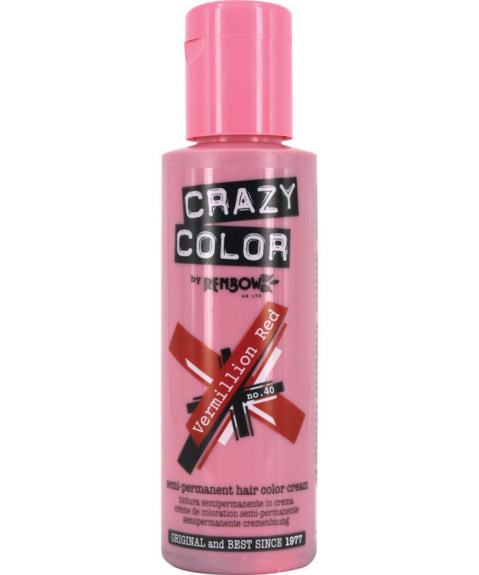 Crazy Color – Vermillion Red – 100ml - Kess Hair and Beauty