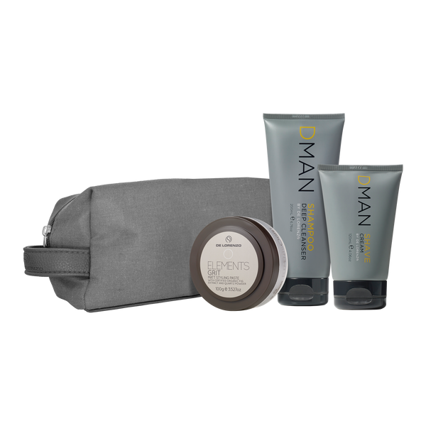 Dman Shampoo, Shave Cream and  Elements Grit Trio Gift Pack