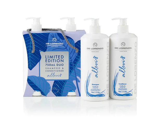 De Lorenzo Instant Allevi8 Shampoo and Conditioner 750ml Duo Pack - Kess Hair and Beauty