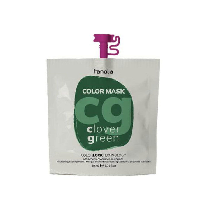 Fanola Colour Mask CLOVER GREEN 30ml - Kess Hair and Beauty