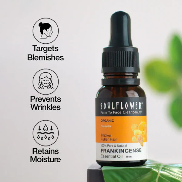 SoulFlower - Frankincense Essential Oil for Scars & Age Spots 15ml
