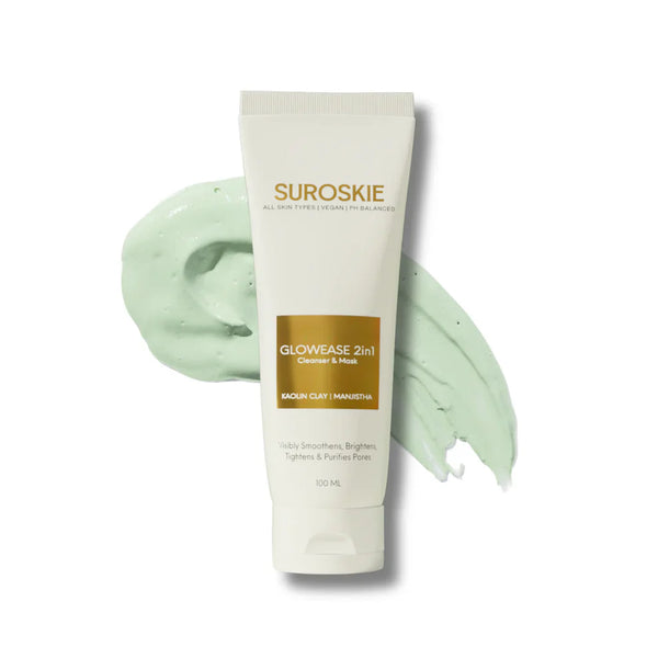 Suroskie - GlowEase 2in1 Cleanser & Mask | Visibly Smoothens, Brightens, Tightens & Purifies Pores | 100ml