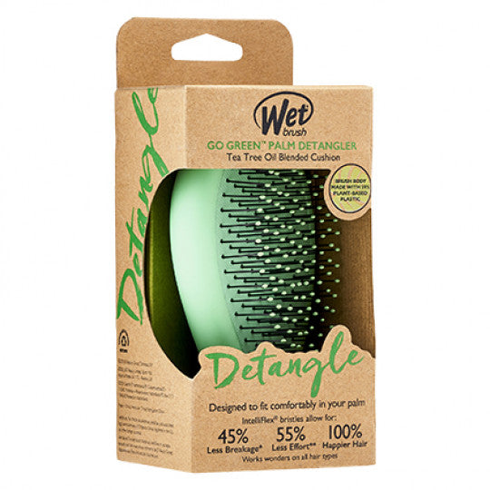 Wet Brush Go Green Palm Detangler Green Blended With Tea Tree Oil