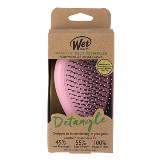Wet Brush Go Green Palm Detangler Pink Infused With Watermelon Oil