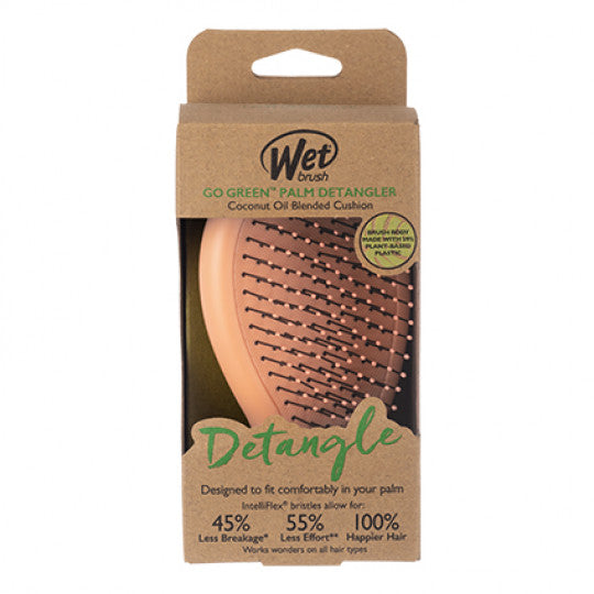 Wet Brush Go Green Palm Detangler Orange Blended With Coconut Oil