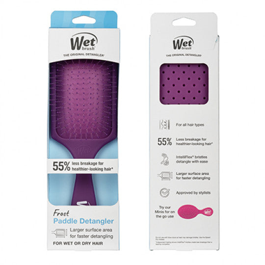 Wet Brush Original Detangler Frost Paddle Detangler Purple