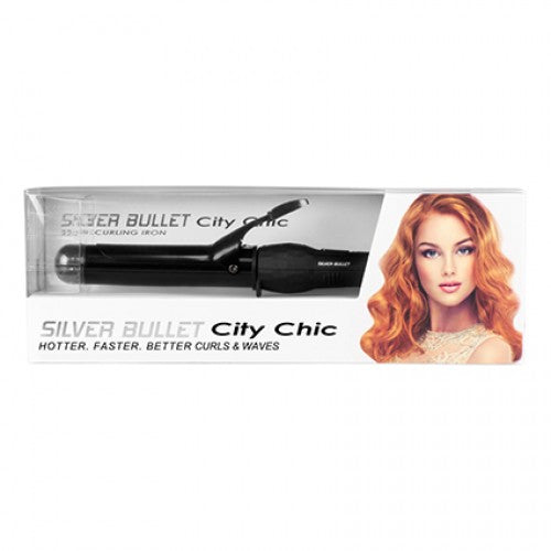 Silver Bullet City Chic Ceramic Curling Iron 32mm - Kess Hair and Beauty