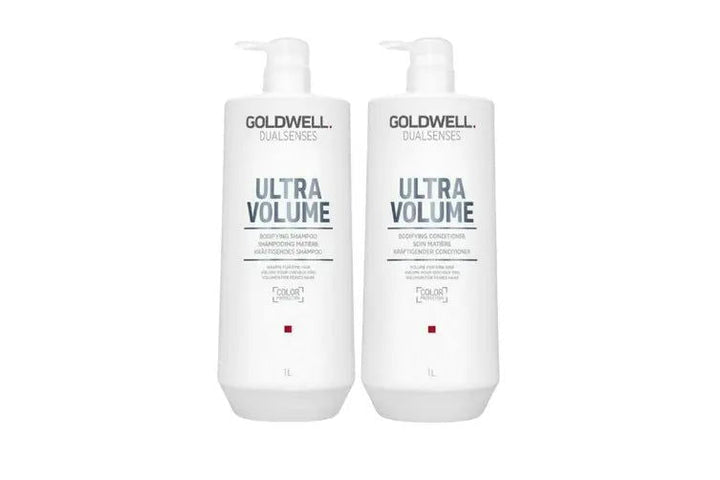 Goldwell Dualsenses Ultra Volume 1 Litre Taming Shampoo and Conditioner Bundle - Kess Hair and Beauty